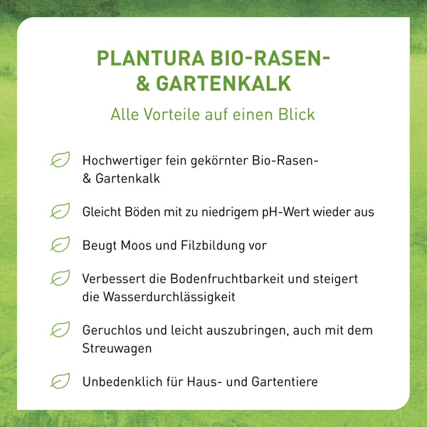 Vorteile Rasen- & Gartenkalk von Plantura