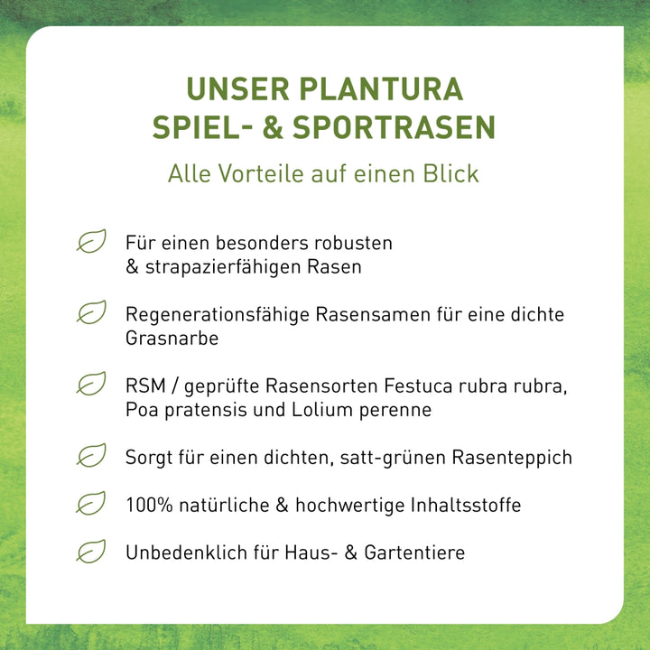 Vorteile des Plantura Sport- und Spielrasens
