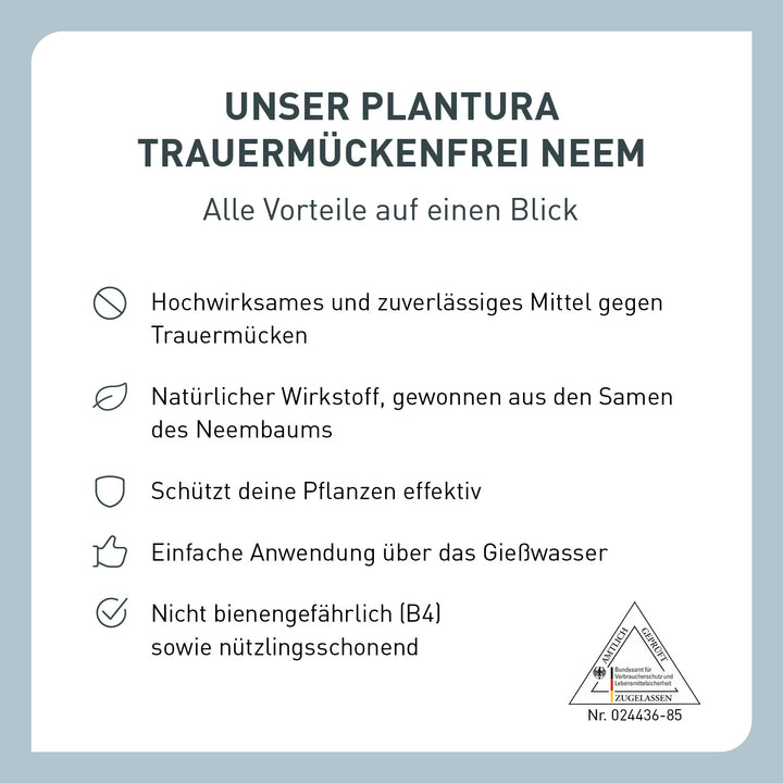 Vorteile natürliches Mittel von Plantura gegen Trauermücken