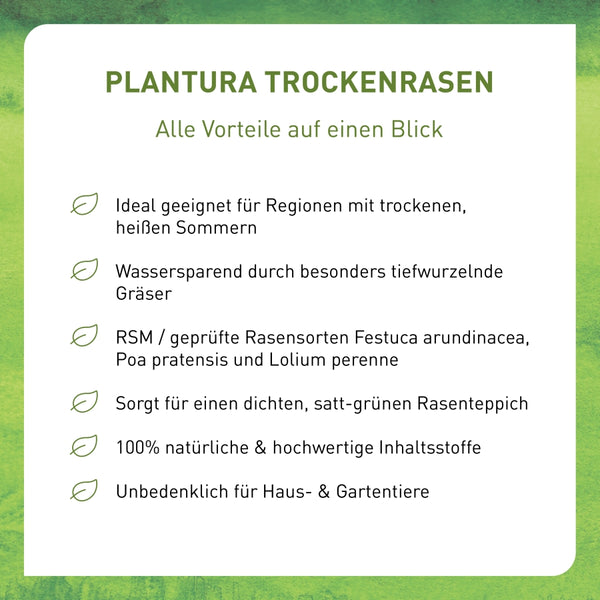 Vorteile Plantura Premium Trockenrasen
