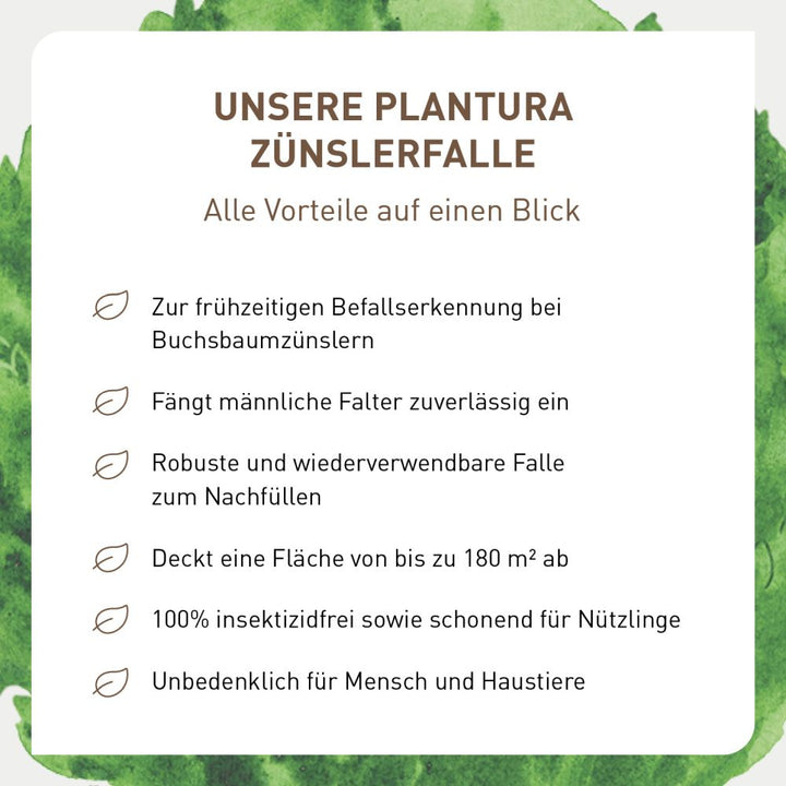 Vorteile Zünslerfalle von Plantura